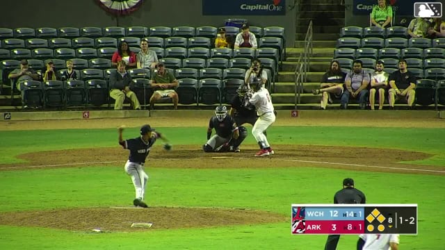 Michael Arroyo singles on a line drive to left fielder Hendry Mendez. Connor Charping scores. J.T. Arruda scores. Bill Knight to 2nd.