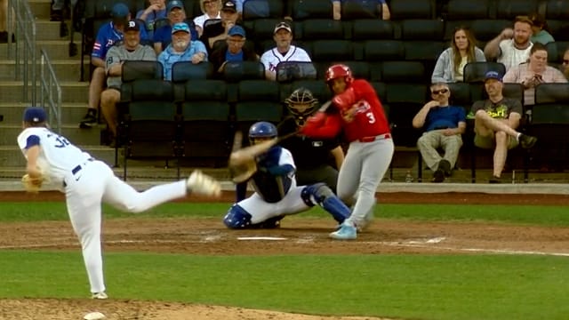 Rainiel Rodriguez picks up a pair of hits in debut