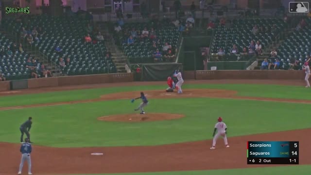 Welbyn Francisca doubles (6) on a fly ball to right fielder Nehomar Ochoa Jr. Aroon Escobar scores. Kehden Hettiger scores.