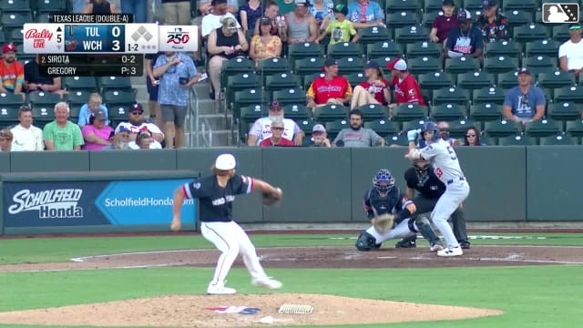 Mike Sirota homers (7) on a fly ball to center field.