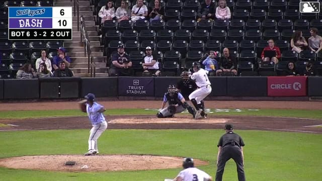 Kyle Lodise doubles (7) on a ground ball to center fielder Yeremy Cabrera. Arxy Hernandez scores. Ely Brown scores.