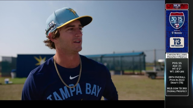 Carson Williams on his time in Major League camp