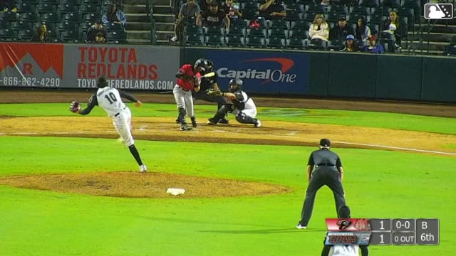 Barrett Kent collects his seventh strikeout