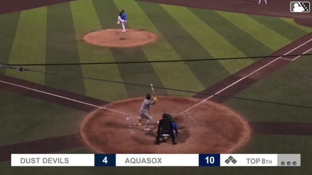 Randy De Jesus homers (7) on a fly ball to center field.