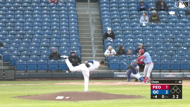 Hunter Owen records his fifth and final strikeout