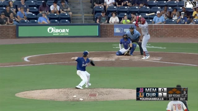 Joshua Báez singles on a line drive to right fielder Jack Suwinski. Ramon Mendoza scores. Noah Mendlinger to 3rd. Victor Scott II to 2nd.
