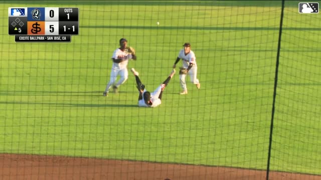 Giants prospects combine for incredible catch