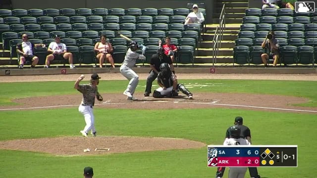 Tirso Ornelas doubles (18) on a sharp line drive to right fielder Lazaro Montes. Carson Tucker scores.