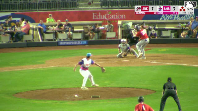 Jared Sundstrom hits a grand slam (8) to left field. Caleb Cali scores. Blake Rambusch scores. Nick Raposo scores.