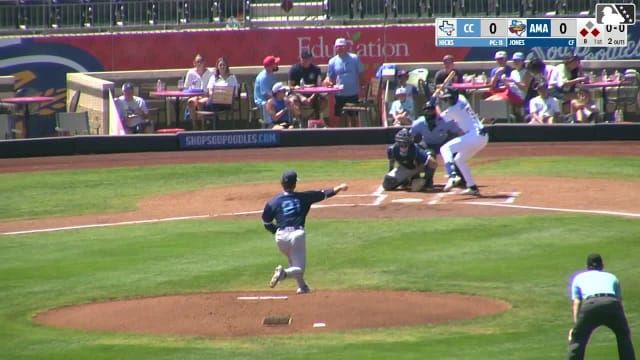 Druw Jones doubles (16) on a sharp line drive to left fielder Tyler Whitaker. Avery Owusu-Asiedu scores. Angel Ortiz to 3rd.