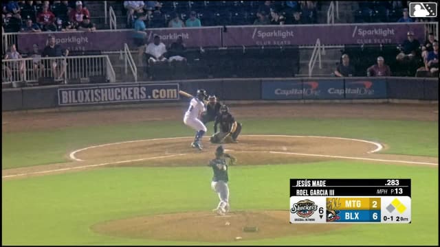 Jesús Made homers (11) on a fly ball to right center field. Matthew Wood scores. Mark Coley II scores.