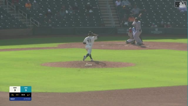 Caleb Bonemer triples (1) on a sharp line drive to center fielder Teo Banks. Grant Magill scores.