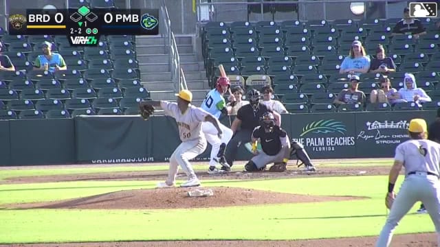 Brayden Smith called out on strikes.