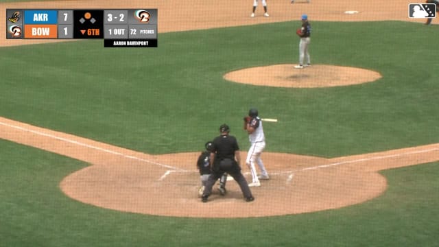 Aaron Davenport records his sixth strikeout
