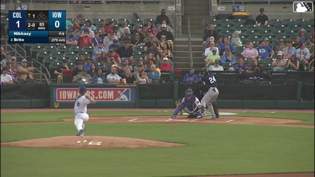 Juan Brito homers (3) on a fly ball to left center field.