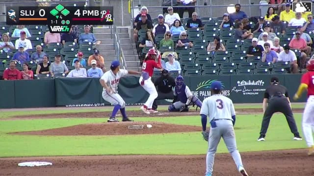 Ryan Mitchell hits a grand slam (6) to left field. Chase Heath scores. Yordalin Peña scores. Matthew Miura scores.