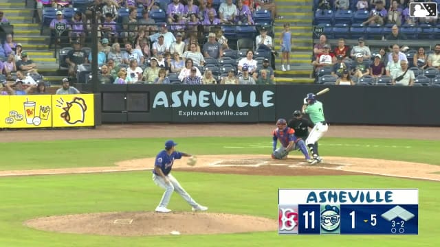 Caden Powell homers (16) on a fly ball to right center field.