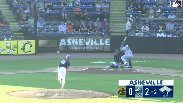 Axiel Plaz homers (17) on a fly ball to right field.