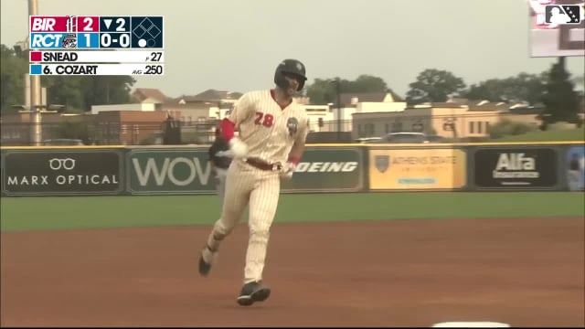 Jacob Cozart rips his first homer for Double-A 