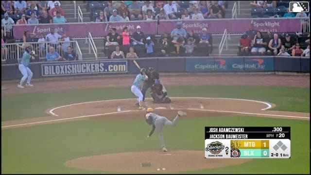 Josh Adamczewski homers (6) on a fly ball to right center field.