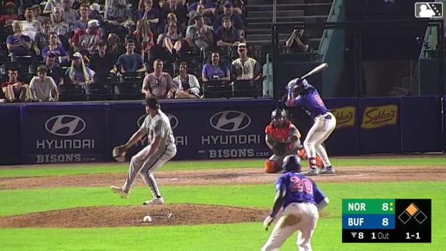 Charles McAdoo homers (15) on a fly ball to center field. Daz Cameron scores.