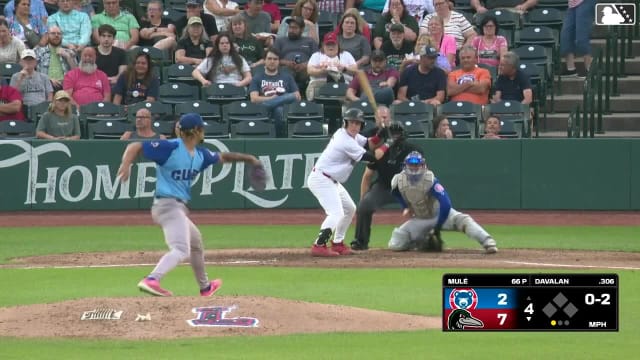 Charles Davalan homers (21) on a fly ball to right field.