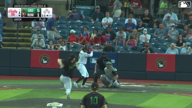 Isaiah Drake homers (11) on a fly ball to center field.