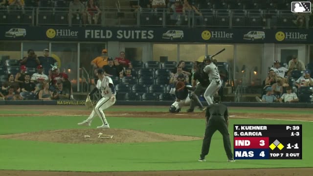 Jhostynxon Garcia singles on a ground ball to left fielder Luis Matos. Tyler Callihan scores. Enmanuel Valdez to 2nd.