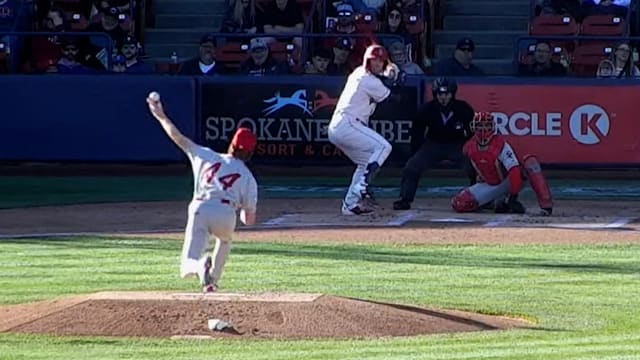 Johnny King strikes out seven batters