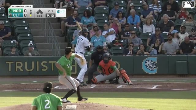 Jacob Gonzalez homers (12) on a line drive to right center field.