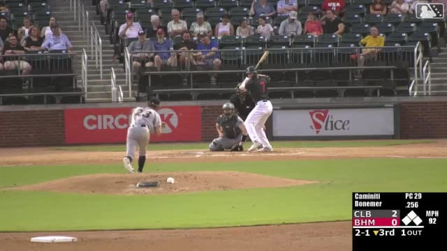 Caleb Bonemer finishes a double shy of the cycle