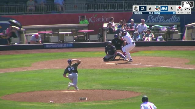 Druw Jones singles on a ground ball to center fielder Carson Tucker. Angel Ortiz scores.