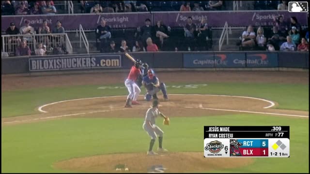 Jesús Made grounds out, first baseman Tucker Flint to pitcher Ryan Costeiu. Dasan Brown scores.