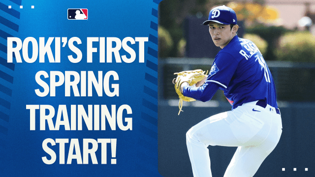 Roki Sasaki strikes out two in first spring start