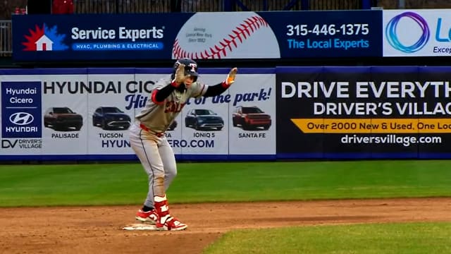 Max Clark doubles twice, makes diving catch