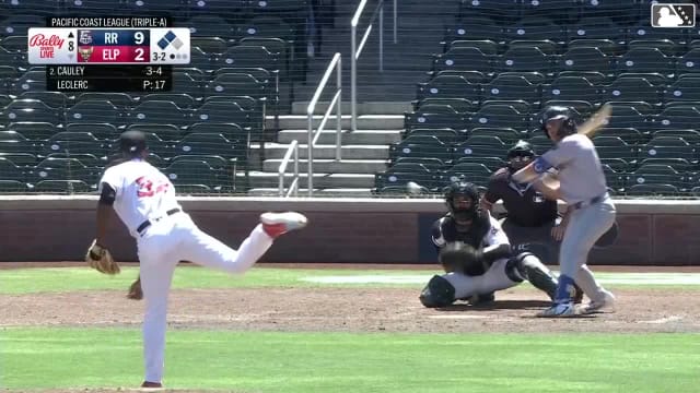 Cam Cauley singles on a line drive to center fielder Carlos Rodríguez. Orlando Martinez scores. Alejandro Osuna to 3rd.