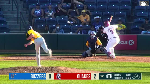 Gabriel Davalillo homers (12) on a fly ball to center field.