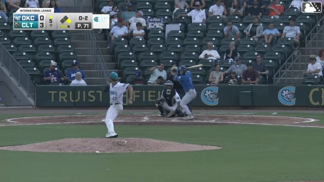 Zach Ehrhard homers (6) on a fly ball to left center field. Austin Gauthier scores.