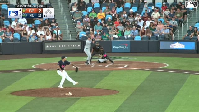 Luke Stevenson strikes out swinging.