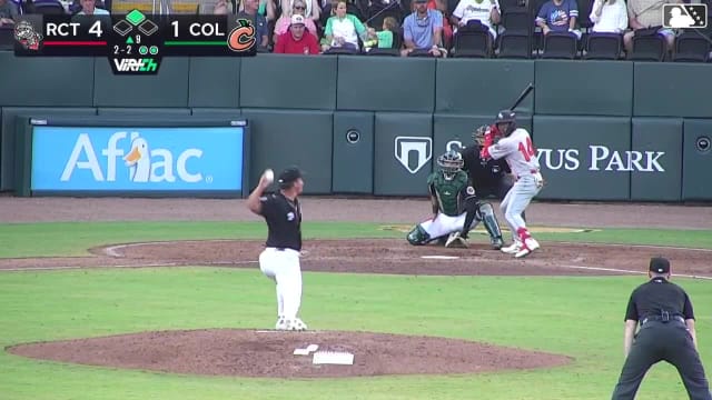 Raudi Rodriguez singles on a sharp line drive to center fielder Patrick Clohisy. Nick Rodriguez scores.