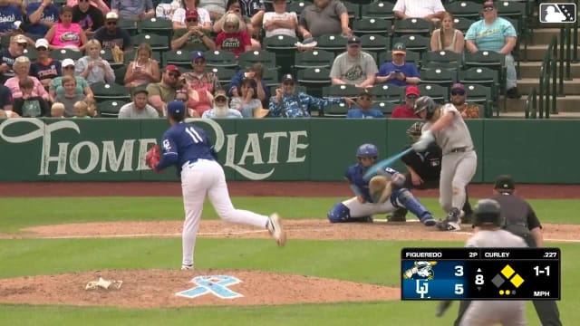 Dean Curley singles on a ground ball to left fielder Cameron Decker. Esteban González scores. Logun Clark to 2nd.