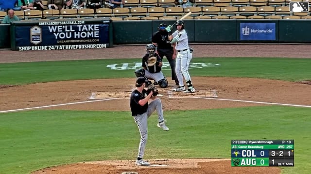 Conor Essenburg homers (12) on a fly ball to left center field.