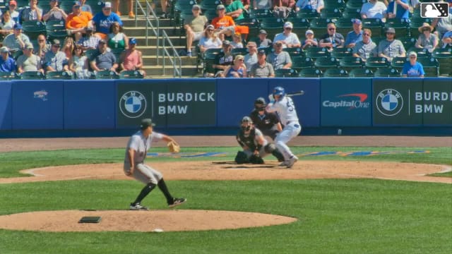 Nick Morabito homers (8) on a fly ball to left center field.