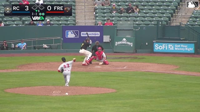 Ethan Holliday triples (1) on a line drive to right fielder Lucas Ramirez.