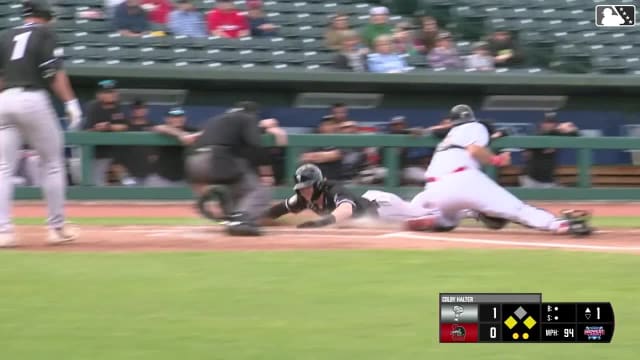 Henry Bolte races home as part of double steal