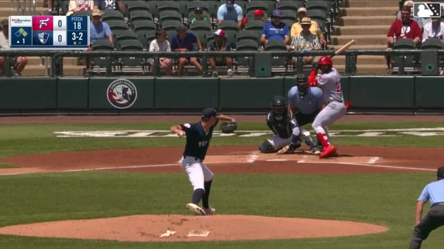 Raylin Heredia doubles (25) on a ground ball to left fielder Jackson Castillo. Bryan Rincon scores. Aroon Escobar to 3rd.