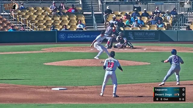 Welbyn Francisca triples (1) on a sharp line drive to right fielder Eduardo Quintero. Bruin Agbayani scores. Zion Rose scores.