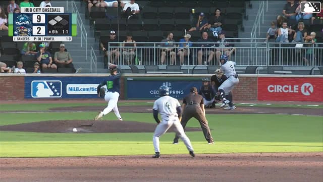 Caden Powell singles on a line drive to center fielder Paxton Kling. Zach Daudet scores. Justin Thomas Jr. scores.