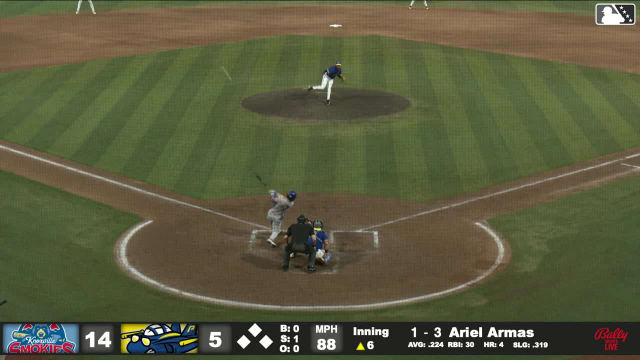Ariel Armas homers (5) on a line drive to left center field.