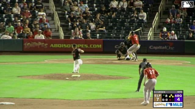 Jase Bowen singles on a line drive to left fielder Drew Avans. Pablo Reyes scores. Carlos Rodríguez to 3rd. Nick Solak to 2nd.
